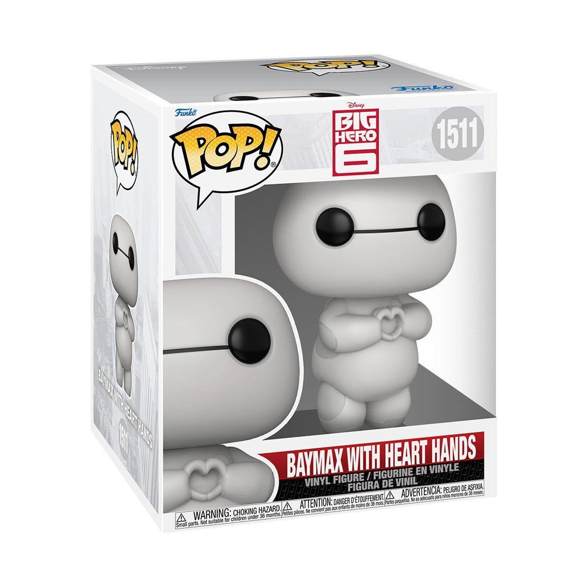 Funko POP! 6" Super Deluxe Disney Big Hero 6 1511 Baymax with Heart Hands