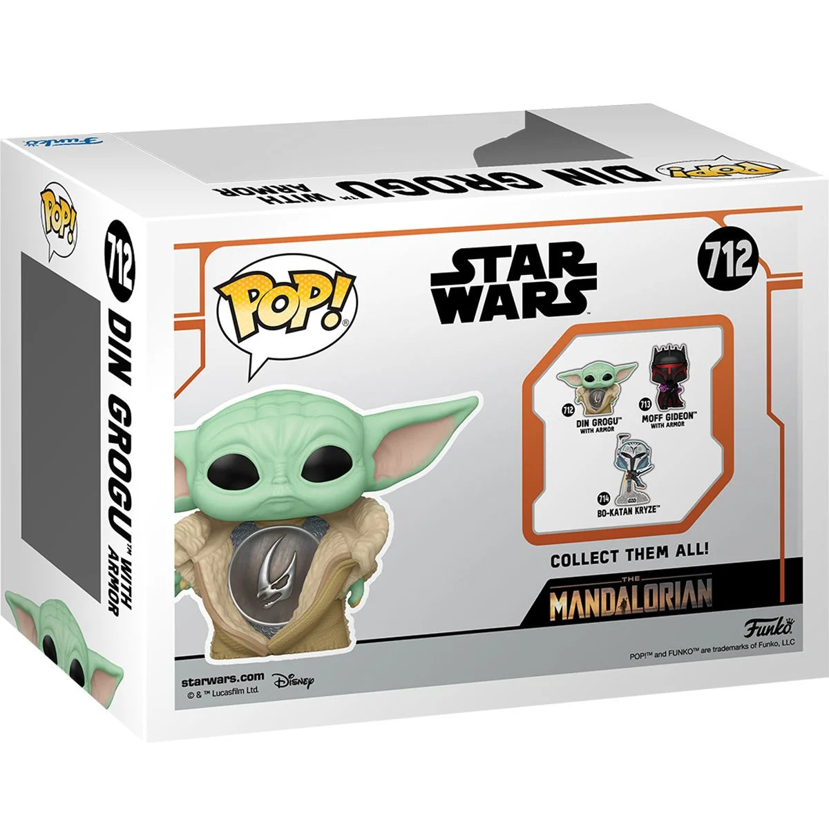 Funko POP! Star Wars The Mandalorian 712 Din Grogu with Armor