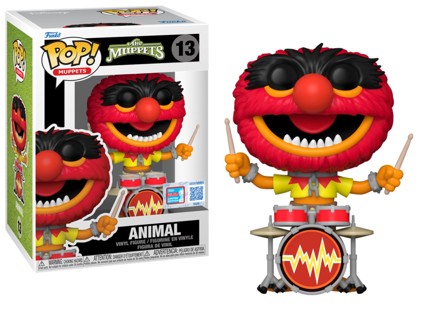 Funko POP! Disney The Muppets Mayhem 13 Animal with Drums 2024 Fall Convention Shared Exclusive