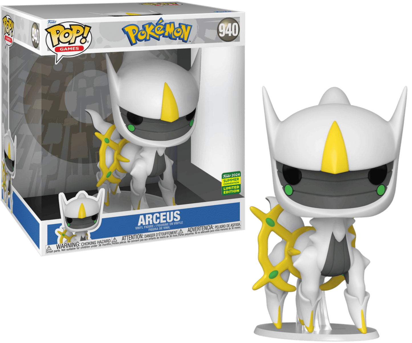 Funko POP! 10" Jumbo Games Pokémon 940 Arceus 2024 Summer Convention Exclusive