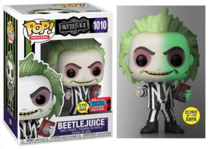 Funko POP! Movies Beetlejuice 1010 Beetlejuice (Handbook) 2020 Fall Convention Exclusive Glow In The Dark GITD