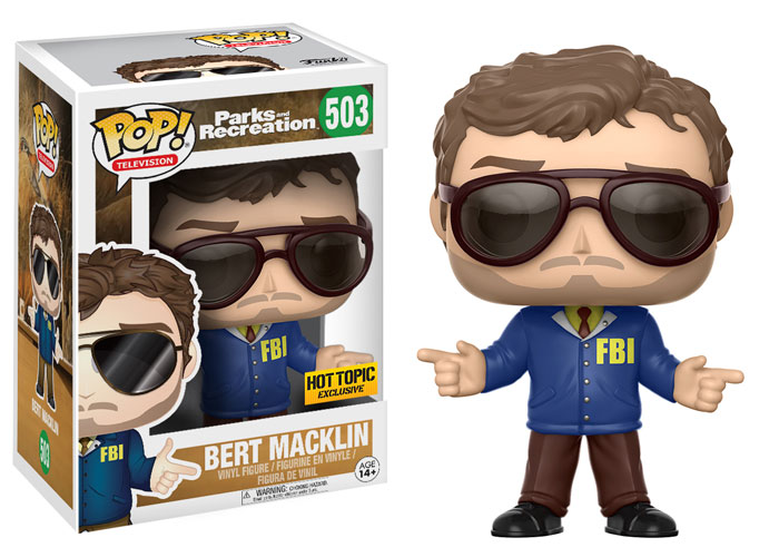 Funko POP! TV Parks and Recreation 503 Andy Dwyer as Bert Macklin Hot Topic Exclusive