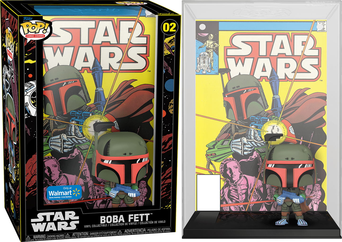 Funko POP! Comic Covers Marvel Comics Star Wars 02 Boba Fett Figure with Case Walmart Exclusive