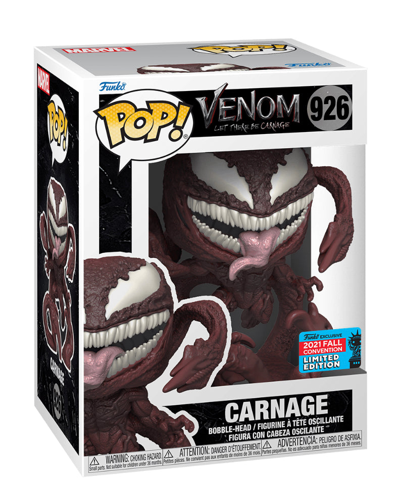 Funko POP! Marvel Venom 926 Carnage 2021 Fall Convention Walmart Exclusive