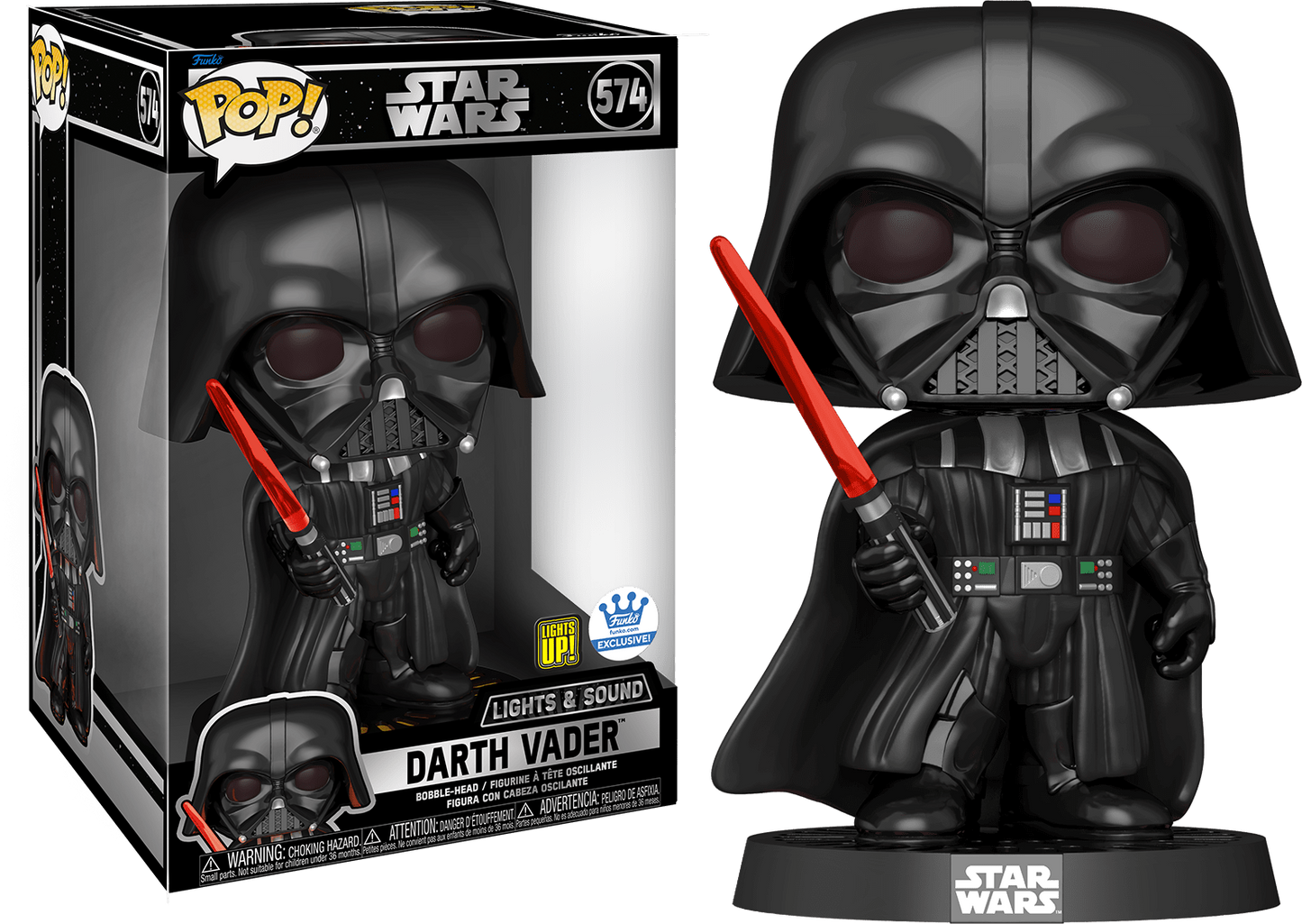 Funko POP! 10" Jumbo Star Wars 574 Lights and Sounds Darth Vader Funko Shop Exclusive