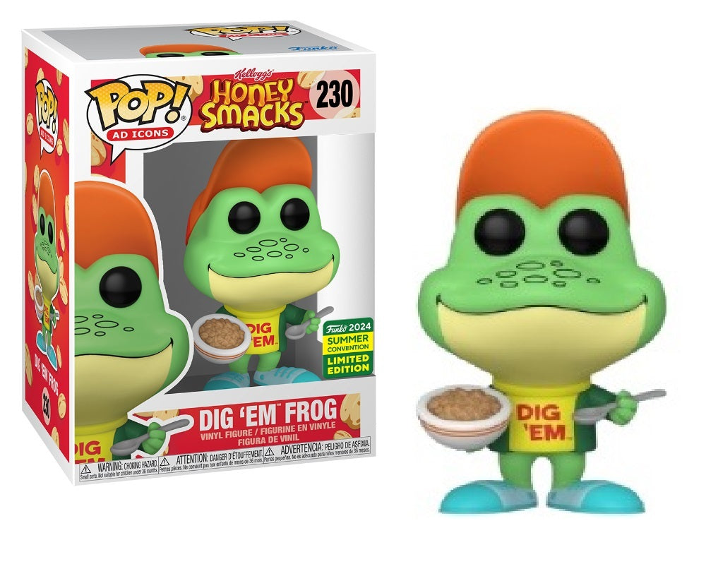 Funko POP! Ad Icons Honey Smacks 230 Dig'Em Frog 2024 Summer Convention Exclusive