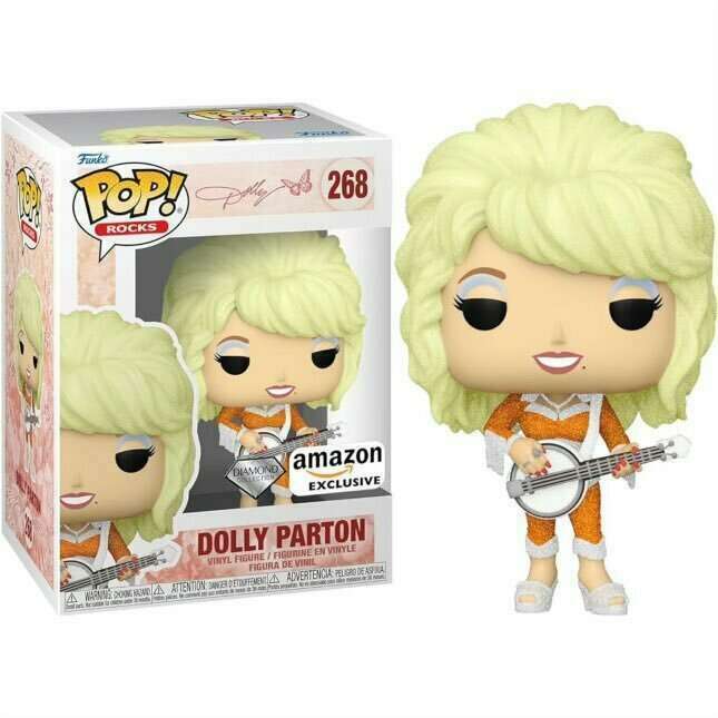 Funko POP! Rocks Icons 268 Dolly Parton Diamond Glitter Amazon Exclusive