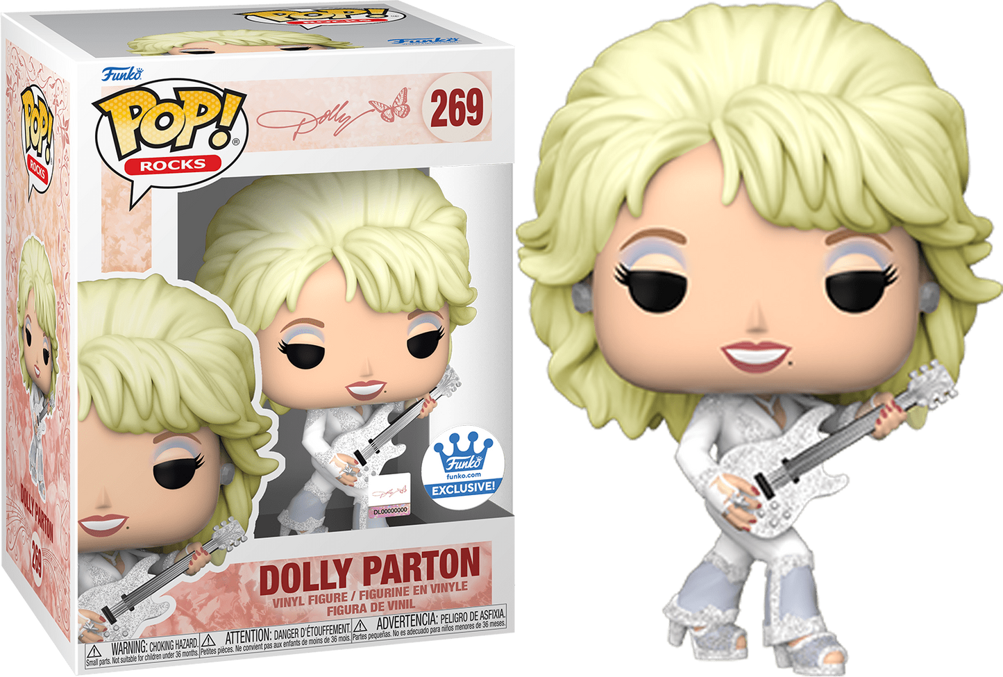 Funko POP! Rocks Icons 269 Dolly Parton in White Pantsuit Funko Shop Exclusive