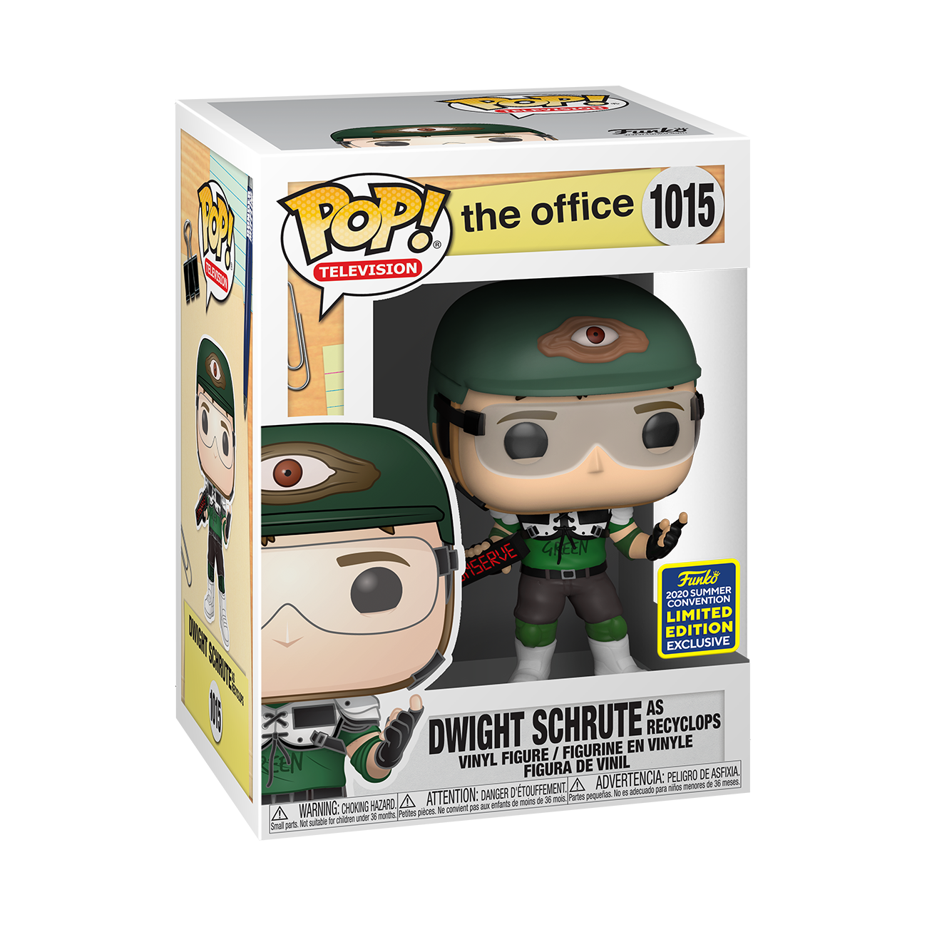 Funko POP! TV The Office 1015 Dwight Schrute as Recyclops 2020 Summer Convention Shared Exclusive