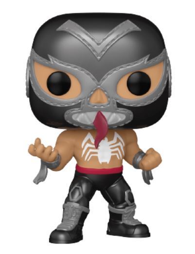 Funko POP! Marvel Lucha Libre 707 El Venenoide Venom (Metallic) Marvel Collector Corps Exclusive