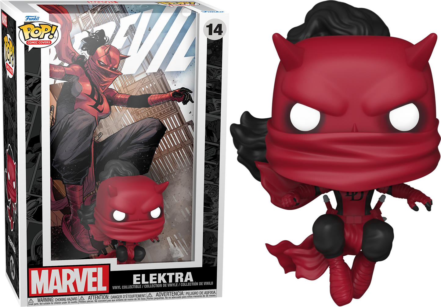 Funko POP! Comic Covers Marvel Daredevil 14 Elektra as Daredevil