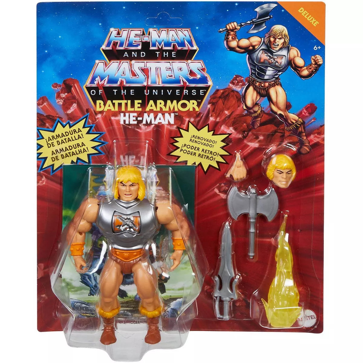 Mattel Masters of the Universe Deluxe Action Figure Battle Armor He-Man with Mini-Comic