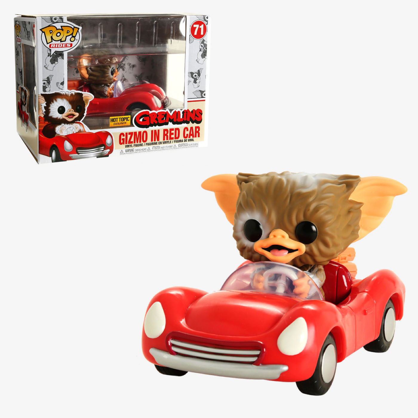 Funko POP! Rides Movie Moments Horror Gremlins 71 Gizmo in Red Car Hot Topic Exclusive