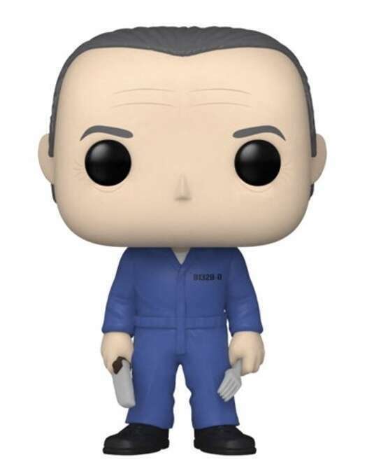 Funko POP! Movies Horror Silence of The Lambs 1248 Hannibal Lecter with Knife and Fork (Blue Jumpsuit)