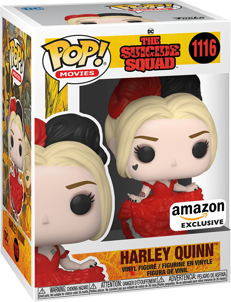 Funko POP! DC Heroes Movies The Suicide Squad 1116 Harley Quinn (Red Dress) Amazon Exclusive