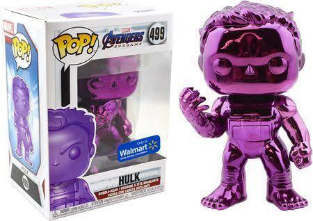 Funko POP! Marvel Movies Avengers Endgame 499 Hulk Purple Chrome Walmart Exclusive