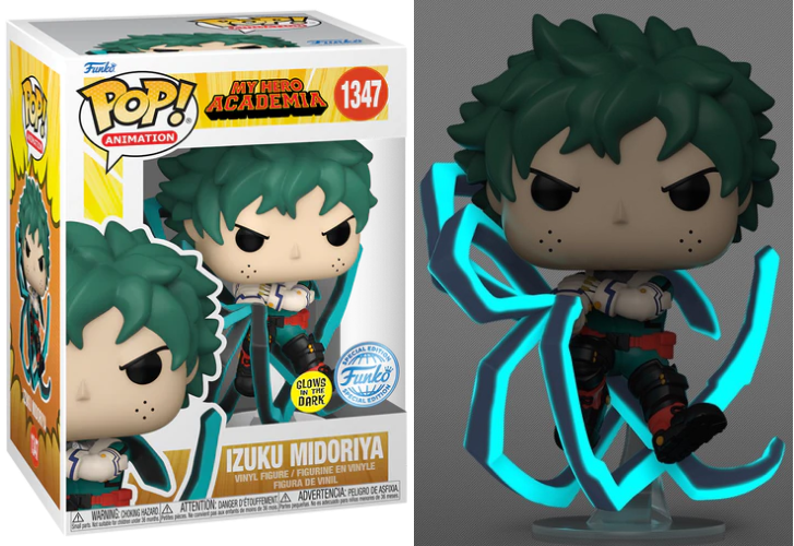 Funko POP! Animation My Hero Academia 1347 Izuku Midorya Deku (Black Whip) Glow-in-the-Dark GITD PX Exclusive