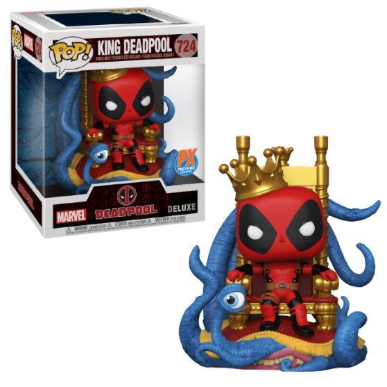 Funko POP! 6" Super Deluxe Marvel Deadpool 724 King Deadpool on Throne PX Previews Exclusive