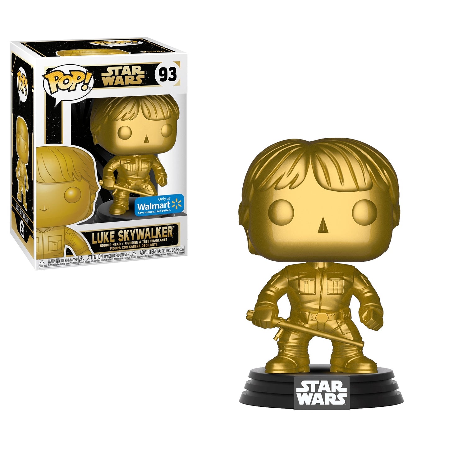 Funko POP! Star Wars 93 Luke Skywalker Gold Walmart Exclusive