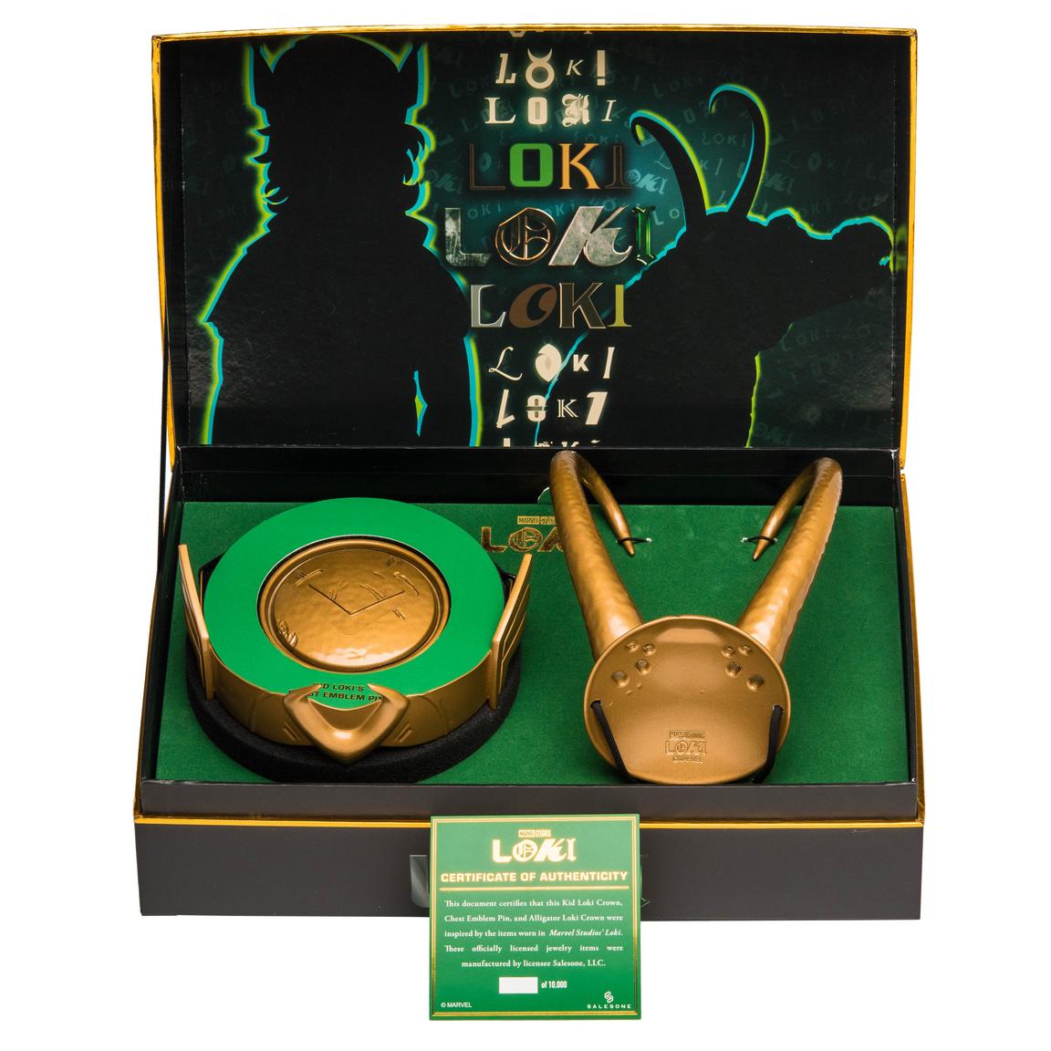 Marvel Studios Loki Crown Box Collectors Set Alligator Loki and Kid Loki GameStop Exclusive