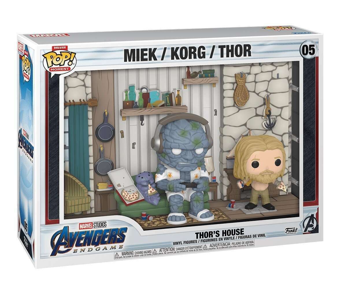 Funko POP! Super Deluxe Movie Moments Marvel The Avengers 05 Miek / Korg / Thor - Thor's House