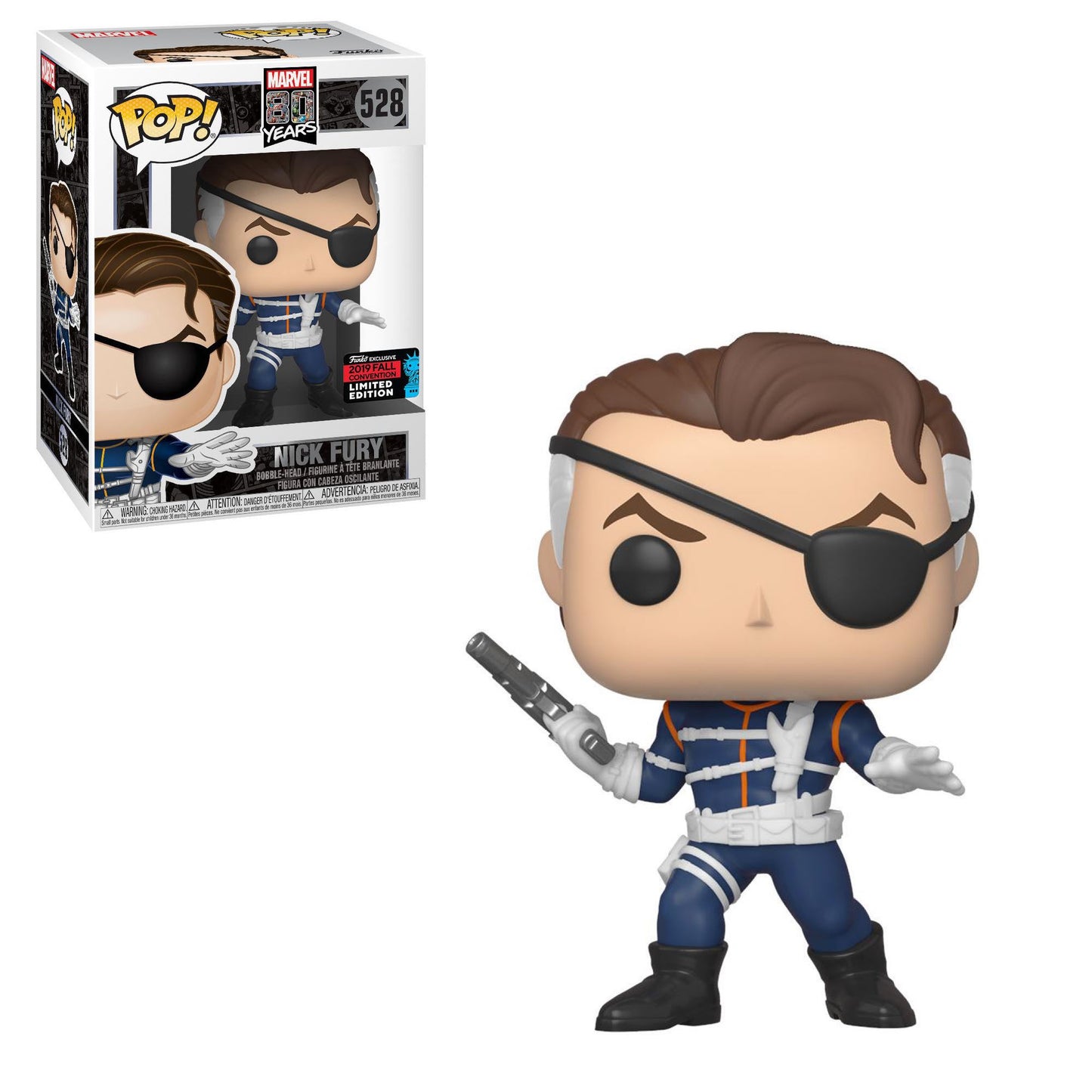 Funko POP! Marvel Comics 80 Years 523 Classic Nick Fury (First Appearance) NYCC Shared Sticker Exclusive