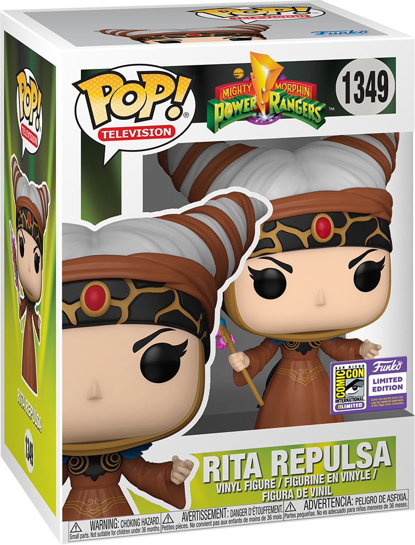 Funko POP! TV Mighty Morphin Power Rangers 1349 Rita Repulsa SDCC San Diego CC Exclusive Sticker