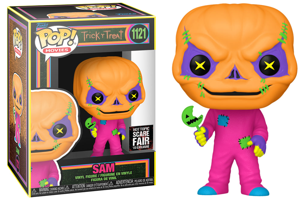 Funko POP! Movies Horror Trick r' Treat 1121 Sam Black Light Hot Topic Scare Fair Exclusive