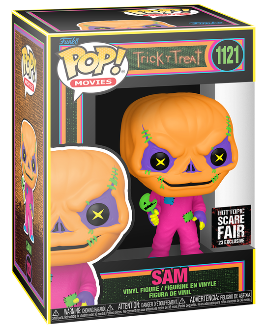 Funko POP! Movies Horror Trick r' Treat 1121 Sam Black Light Hot Topic Scare Fair Exclusive