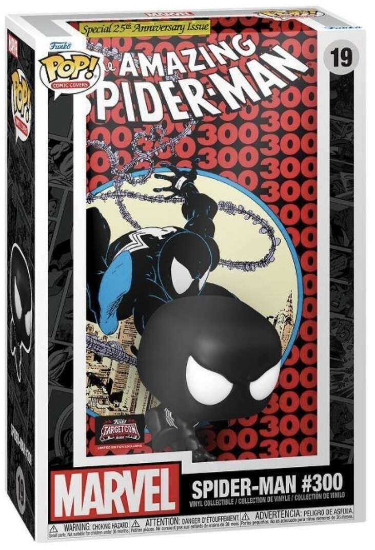 Funko POP! Comic Covers Marvel The Amazing Spider-Man #300 19 Black Suit Spider-Man (Venom 1st App.) Target Con Exclusive