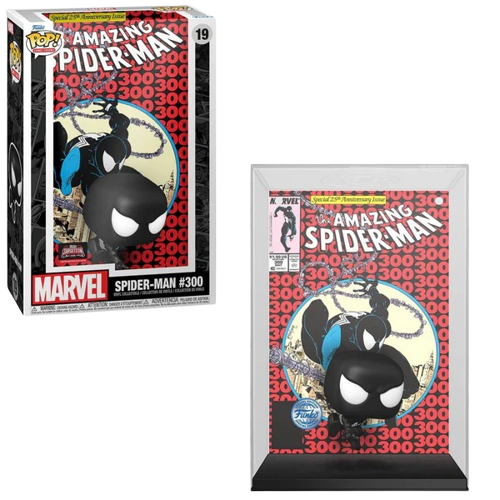 Funko POP! Comic Covers Marvel The Amazing Spider-Man #300 19 Black Suit Spider-Man (Venom 1st App.) Target Con Exclusive