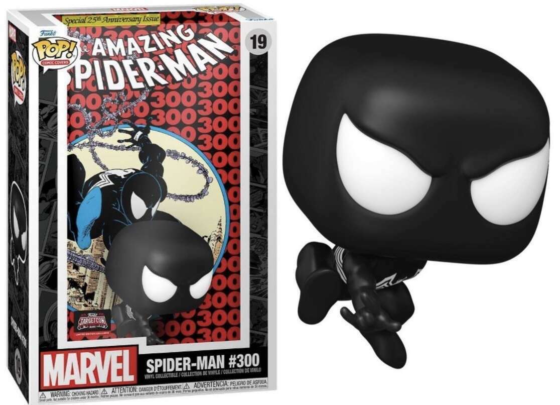 Funko POP! Comic Covers Marvel The Amazing Spider-Man #300 19 Black Suit Spider-Man (Venom 1st App.) Target Con Exclusive