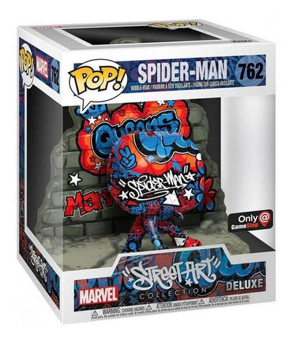 Funko POP! 6" Super Deluxe Marvel Comics Spider-Man 726 Spider-Man Graffiti Street Art GameStop Exclusive