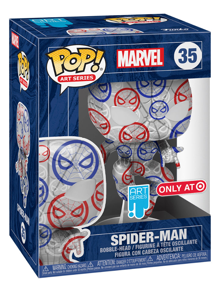 Funko POP! Art Series Marvel Comics Spider-Man 35 Spider-Man Target Exclusive with Hard Stack Protector