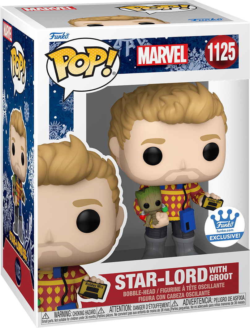 Funko POP! Marvel Holidays 1125 Star-Lord with Groot Funko Shop Exclusive