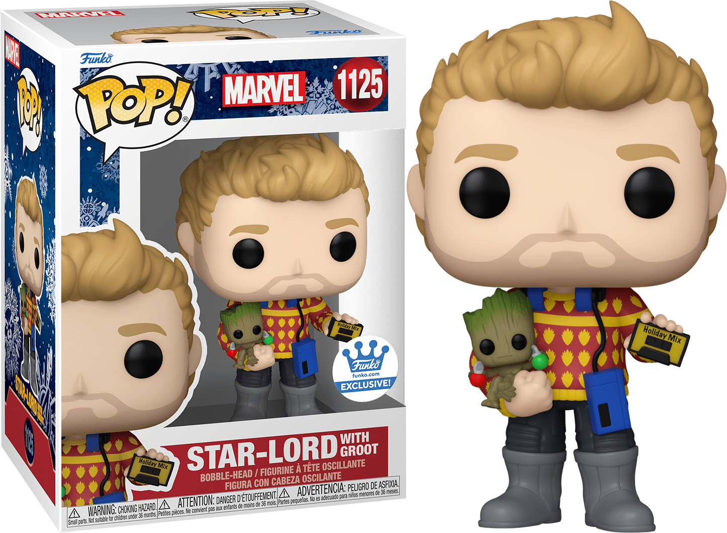 Funko POP! Marvel Holidays 1125 Star-Lord with Groot Funko Shop Exclusive