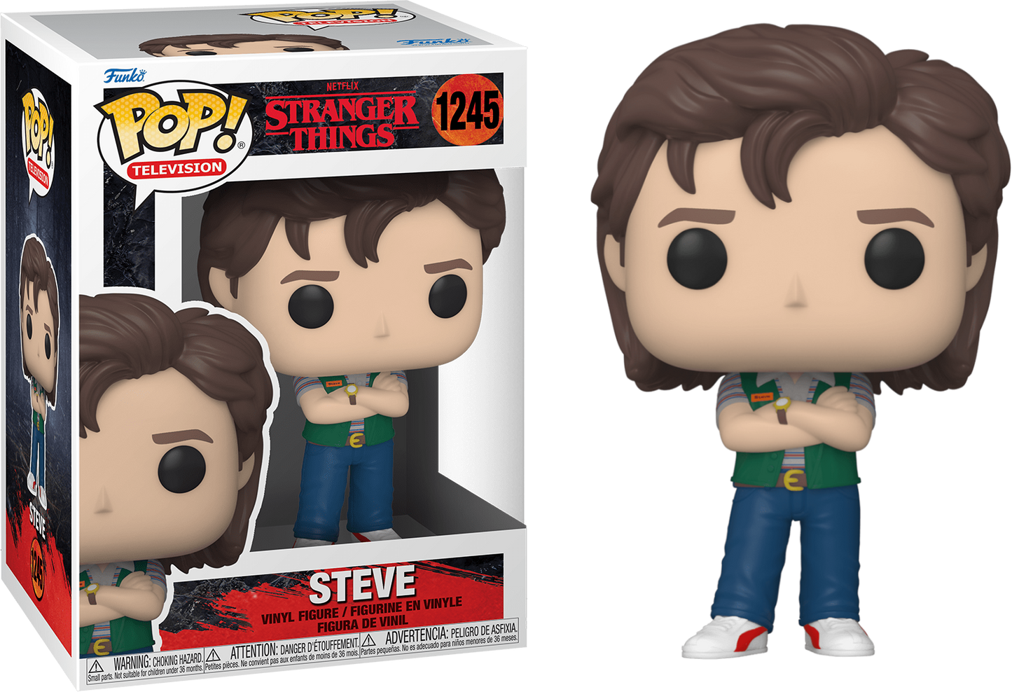 Funko POP! TV Stranger Things 1245 Steve (Family Video Uniform)