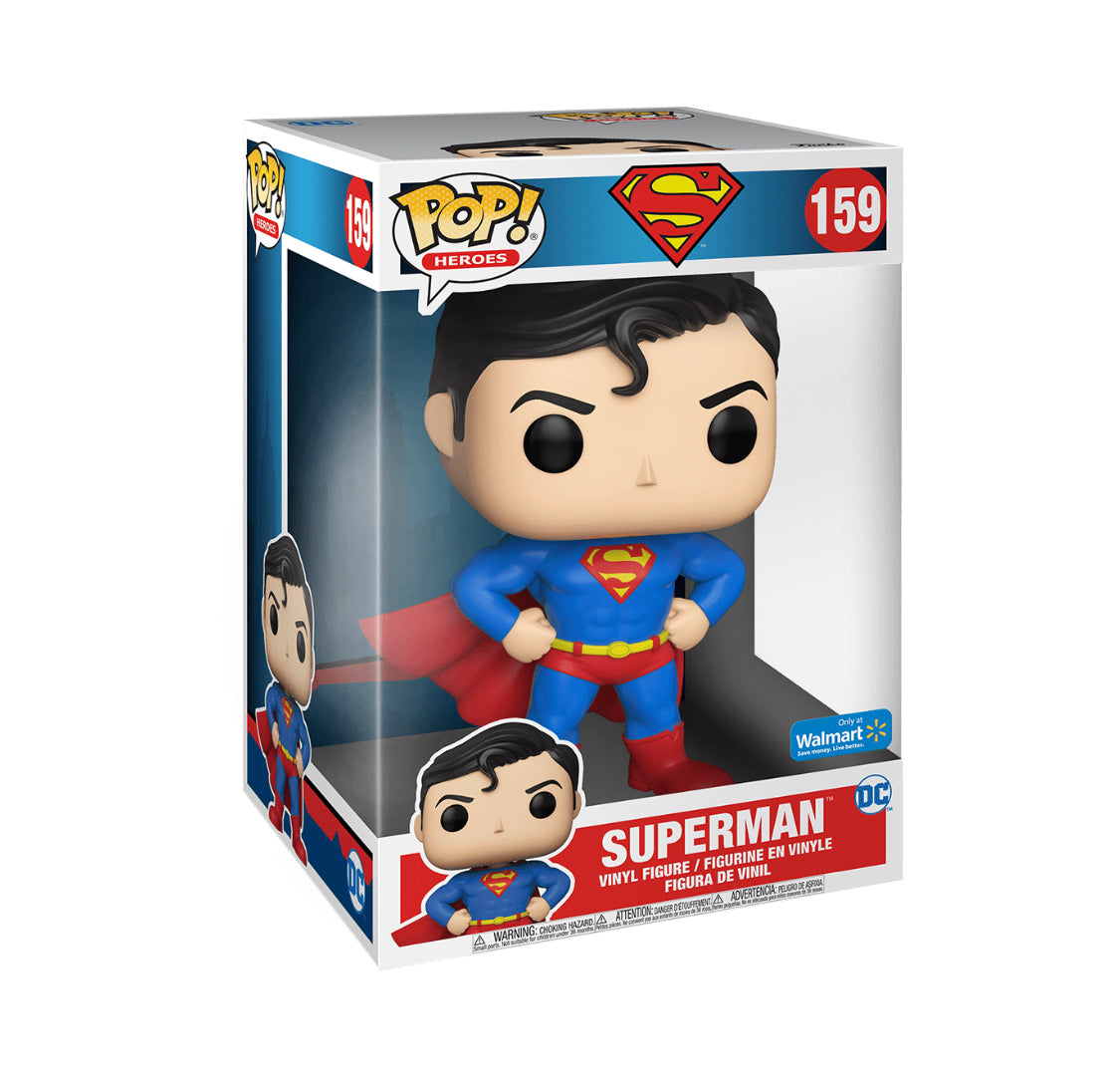 Funko POP! 10" Jumbo DC Heroes Superman 159 Superman Walmart Exclusive