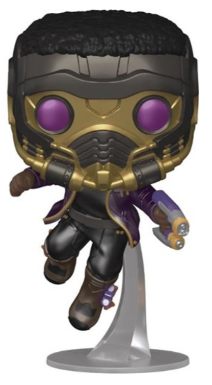 Funko POP! Marvel Studios What If...? 871 T'Challa Star-Lord (Metallic) Box Lunch Exclusive