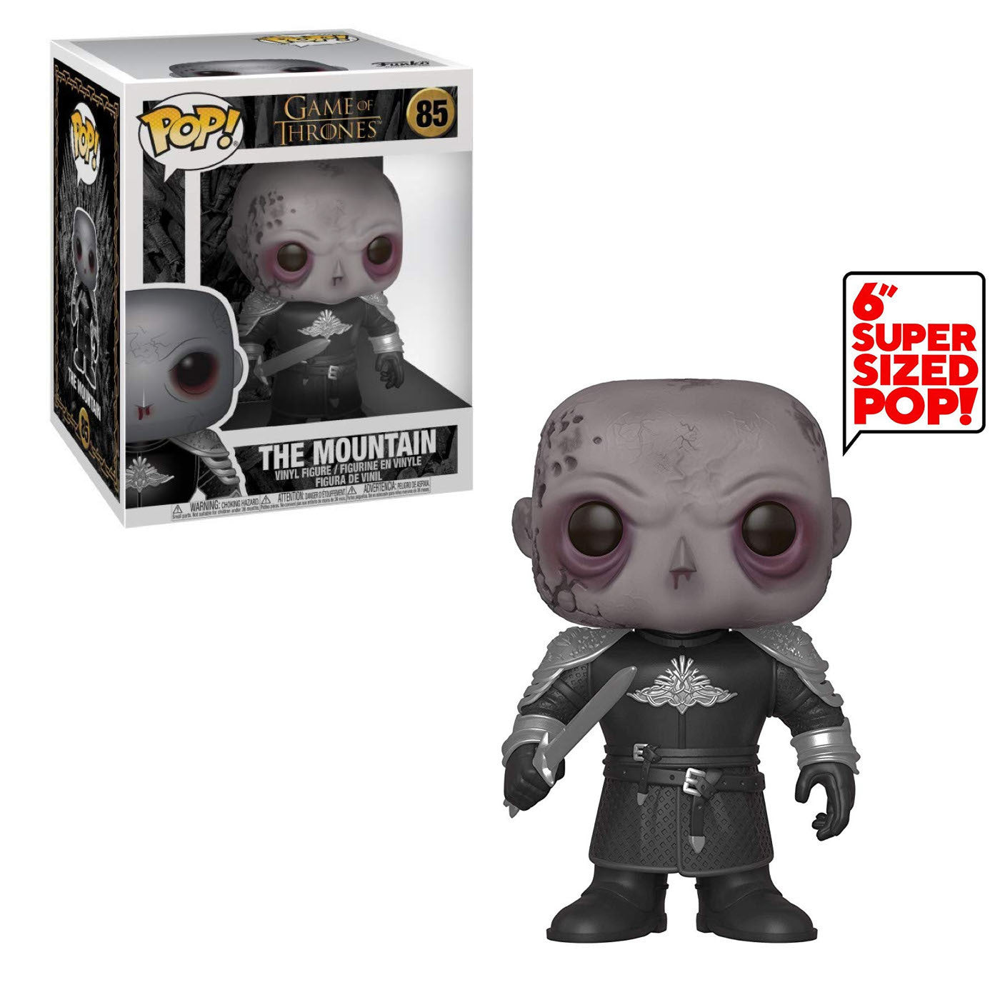 Funko POP! 6" Super Deluxe TV Game of Thrones 85 The Mountain (Unmasked)