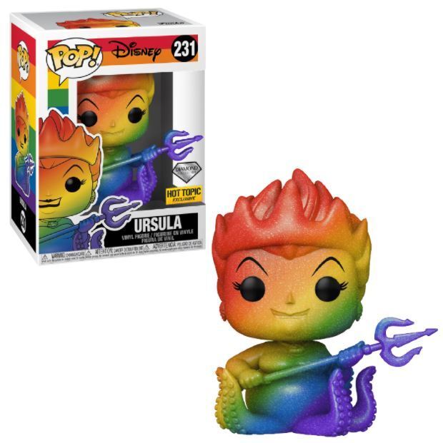 Funko POP! Disney Pride The Little Mermaid 231 Ursula (Rainbow) 2021 Diamond Hot Topic Exclusive