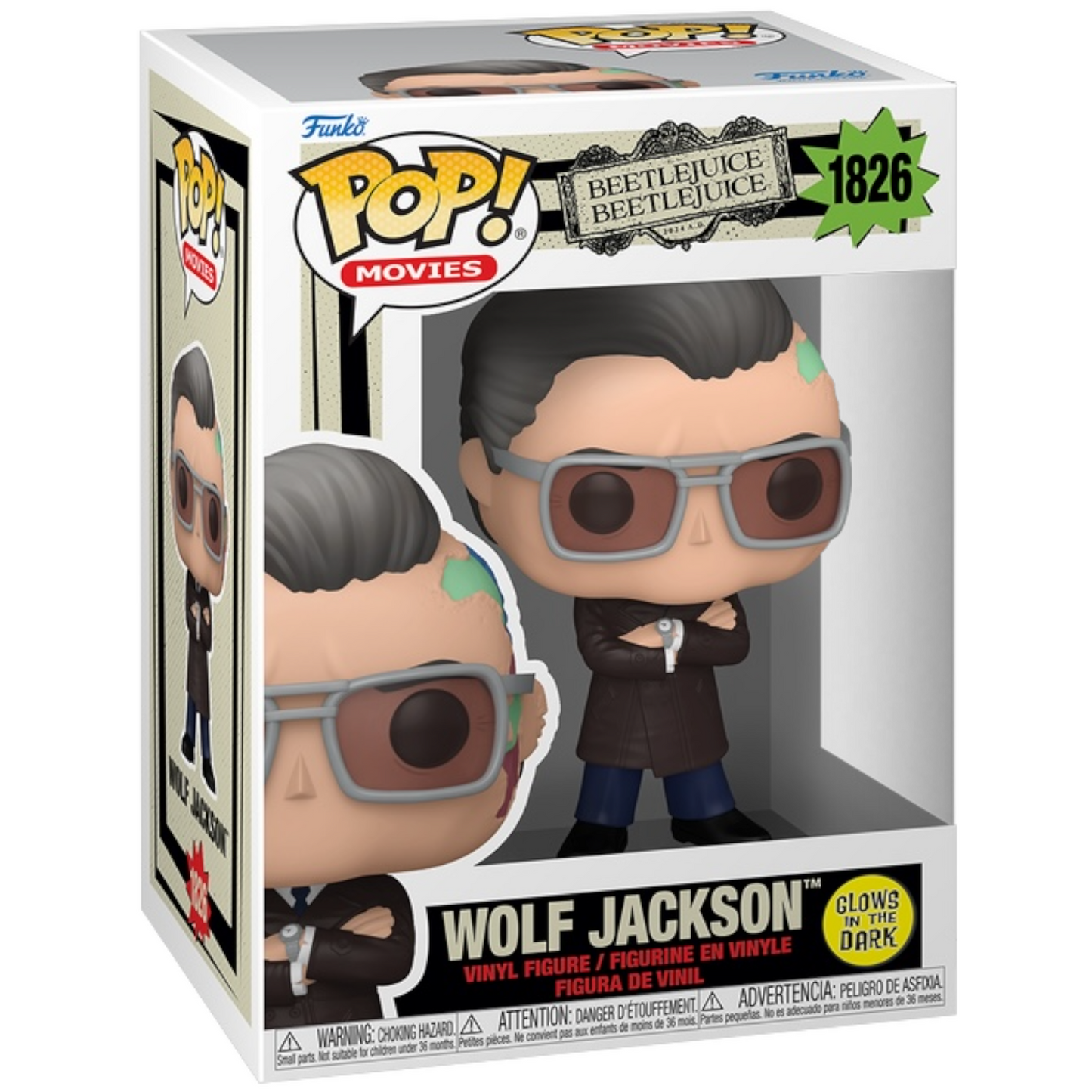 Funko POP! Movies Horror Beetlejuice 2 1826 Wolf Jackson GITD Glow in the Dark