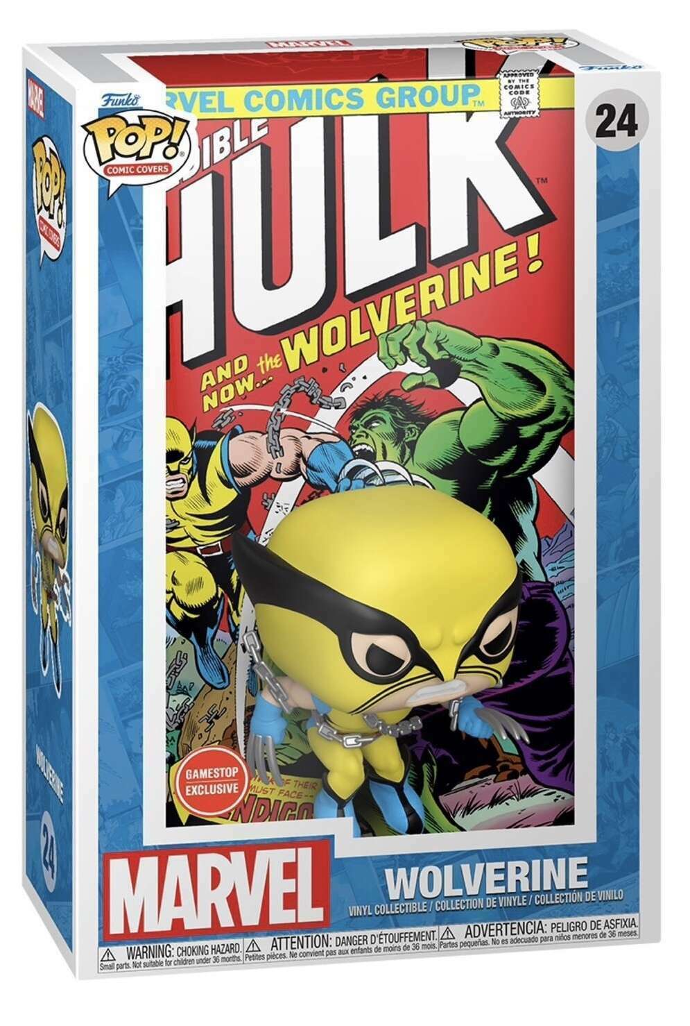 Funko POP! Comic Covers Marvel The Incredible Hulk 24 Wolverine (1st Full Appearance) GameStop Exclusive