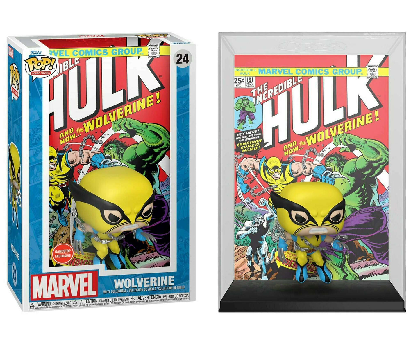 Funko POP! Comic Covers Marvel The Incredible Hulk 24 Wolverine (1st Full Appearance) GameStop Exclusive