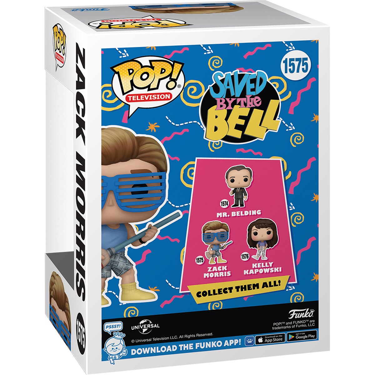 Funko POP! TV Saved by the Bell 1575 Zach Morris with Broom 30th Anniversary