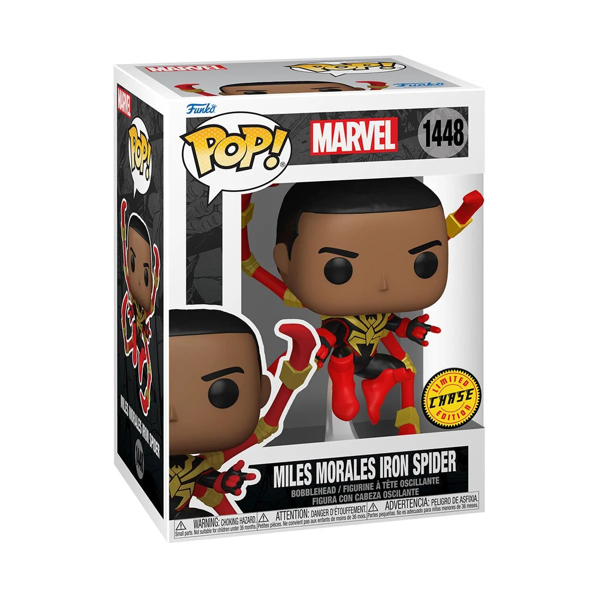 Funko POP! Marvel Comics Spider-Man 1448 Miles Morales Iron Spider with Common and CHASE