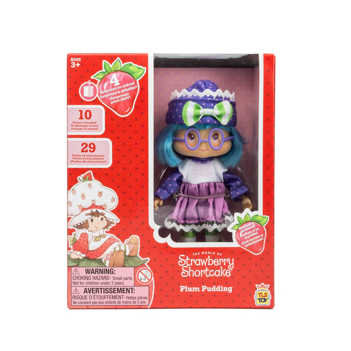 The Loyal Subjects Strawberry Shortcake 5 1/2-Inch Plum Pudding Retro Fashion Doll San Diego Comic Con 2024 Exclusive