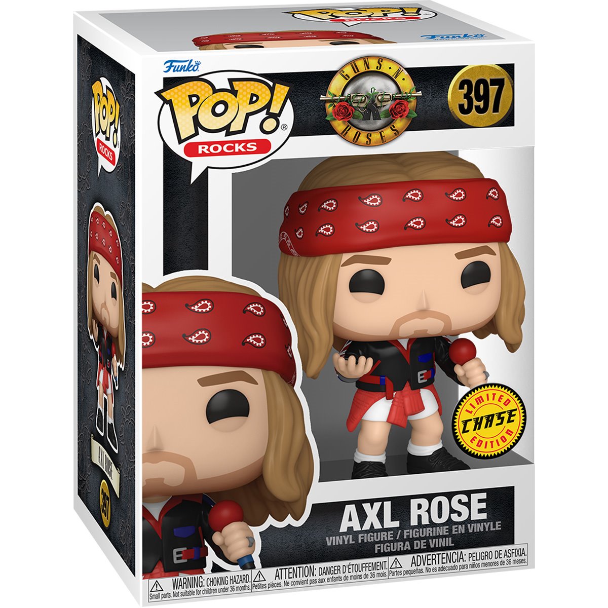 Funko POP! Rocks Icons 397 Guns N' Roses Axel Rose (1992) with Chance of Chase