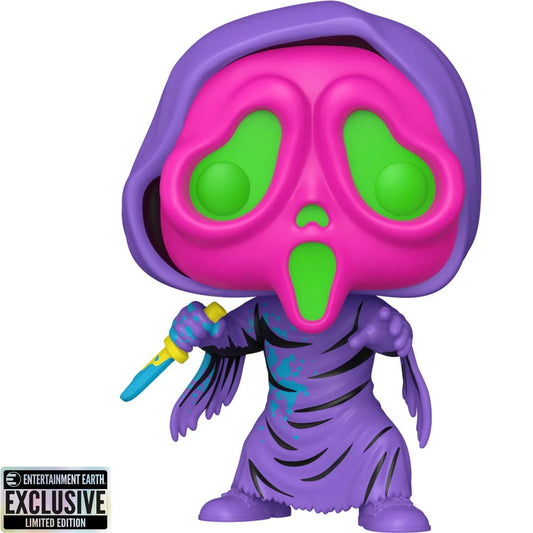 Funko POP! Movies Horror Scream 1607 Ghost Face with Bloody Knife Black Light EE Exclusive