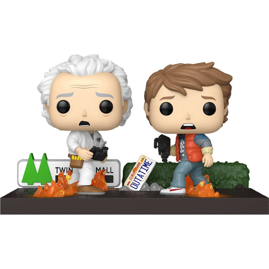 Funko POP! Super Deluxe Movie Moments Back to the Future 1846 Doc and Marty Outatime